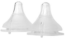 Paomma Соска для бутылочки из силикона, 2 штуки, размер M (3-6 месяцев)					