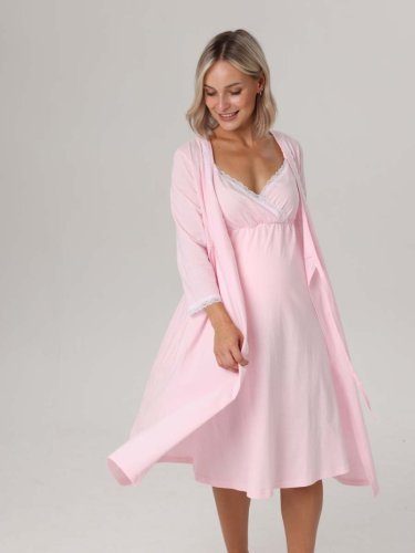 Hunny mammy Комплект для беременных и кормящих 04720, размер 170,176- 96-102 / цвет розовый-белый