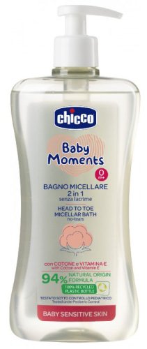 Chicco Пена для ванн Sensitive Skin мицеллярная 2 в 1, 500 мл