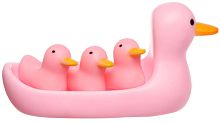 Крошка Я Набор резиновых игрушек для ванны «Мыльница: розовые уточки»					