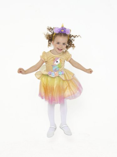 Батик Карнавальный костюм для девочек Единорожка малютка / рост 98 см, от 3 лет / цвет желтый
