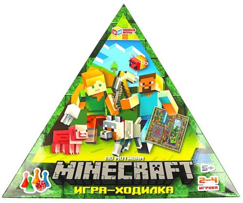 Умные игры Игра-ходилка в треугольной коробке «По мотивам Minecraft»