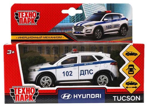 Технопарк Металлическая инерционная модель «Hyundai Tucson. Полиция»