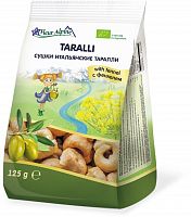 Fleur Alpine Сушки итальянские Таралли с фенхелем на оливковом масле первого холодного отжима для всей семьи, 125 г