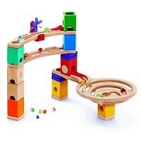 Hape Деревянный конструктор лабиринт для детей "Гонка" с шариком и переходами					
