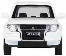 Автопанорама Металлическая лицензионная машинка Mitsubishi Pajero 4WD turbo / цвет белый					