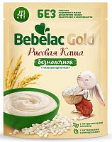 Bebelac Gold Каша безмолочная рисовая, с 4 месяцев, 180г					