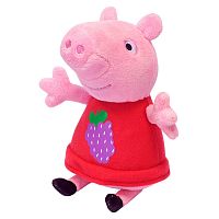 Peppa Pig Мягкая игрушка Пеппа в платье с виноградом / цвет розовый, оранжевый					