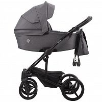 Bebetto Детская коляска 2 в 1 Torino TEX Цвет / 03 серый графит (ткань) / рама черная					