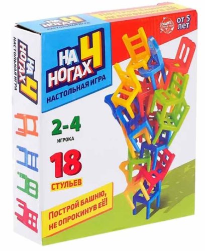 Лас Играс Настольная игра "На 4 ногах", 18 стульев