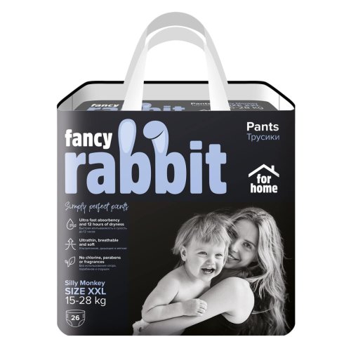 Fancy Rabbit Трусики-подгузники, 15-28 кг, XXL, 26 шт