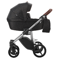 Bebetto Детская коляска 2 в 1 Luca / цвет черный 01, рама серая					